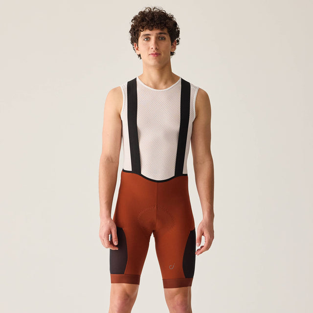 Velocio Men's Adventure Cargo Bib Short in Smoked Paprika