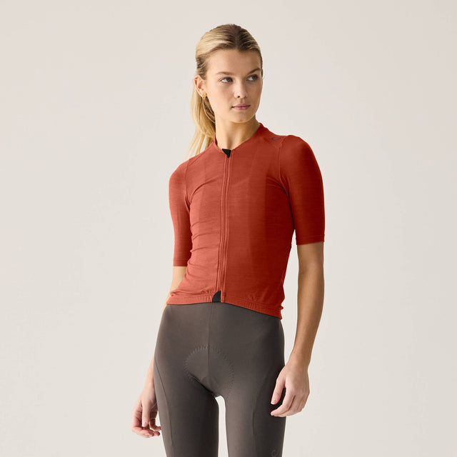 Velocio Women's LUXE Merino Jersey in Smoked Paprika