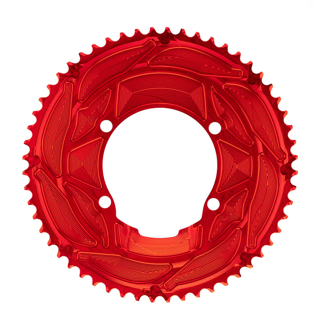 ALUGEAR 2x12 AERO Outer Chainring for Shimano 110 BCD Asymmetric