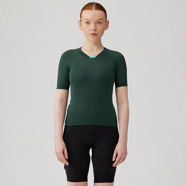 Velocio Women's Signature Zipperless Jersey in Pine