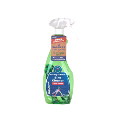 Squirt Bike Cleaner 750ml Spray with 3 Sachets