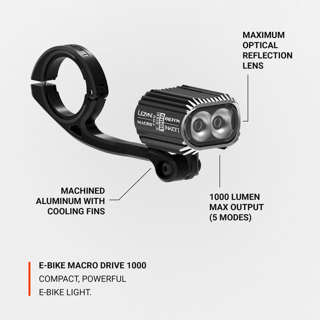 Lezyne E-Bike Macro Drive 1000 Front Light