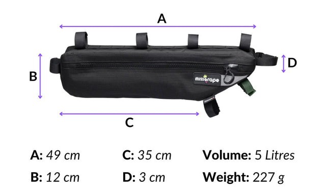 Miss Grape Internode 5 Adventure Waterproof Frame Bag 5L