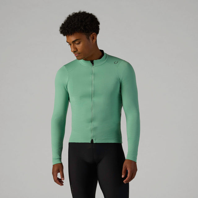 Velocio Men's LUXE Thermal Long Sleeve in Malachite Green