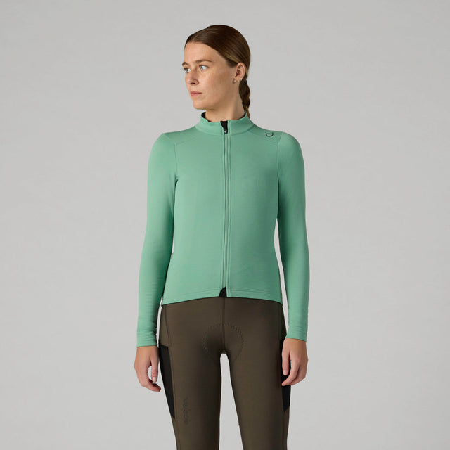 Velocio Women's LUXE Thermal Long Sleeve in Malachite Green