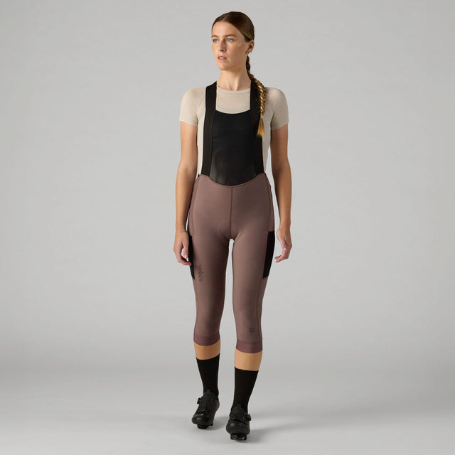 Velocio Women's LUXE Thermal 3/4 Bib Tight in Plum Truffle