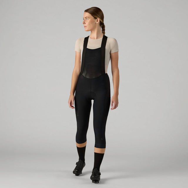 Velocio Women's LUXE Thermal 3/4 Bib Tight in Black