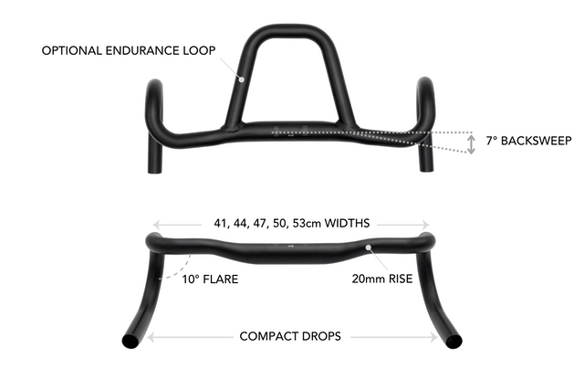 Redshift Kitchen Sink Low Flare Gravel Handlebar