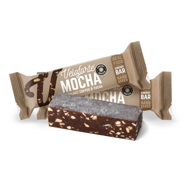 Veloforte Mocha Natural Energy Bar - Hazelnut, Coffee & Cocoa