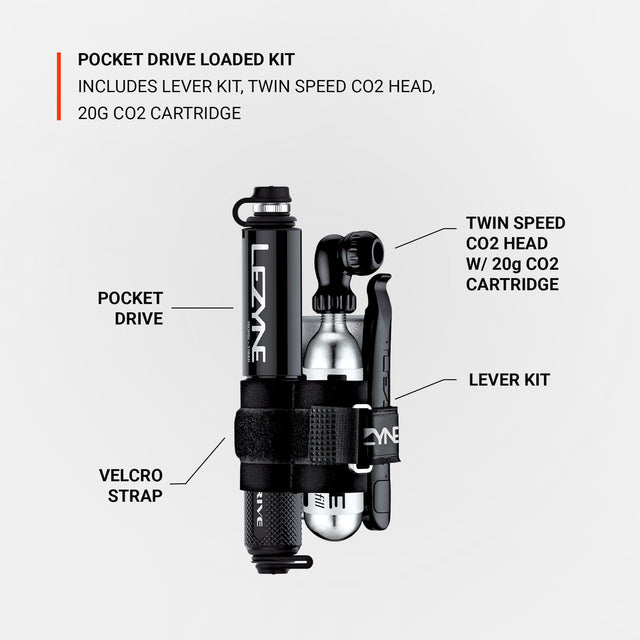 Lezyne Pocket Drive Loaded Mini Pump Kit