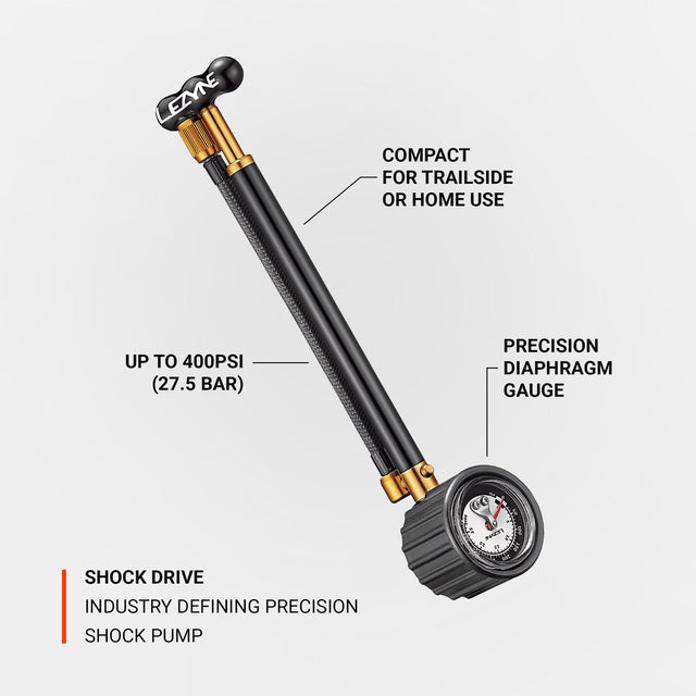 Lezyne Shock Drive 400 PSI Shock Pump