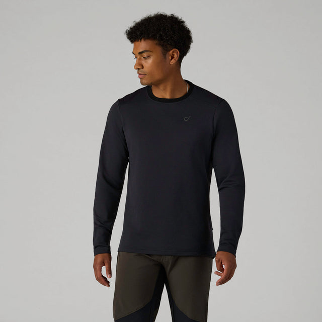 Velocio Men's TRAIL Merino Long Sleeve in Black
