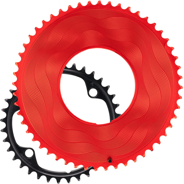 ALUGEAR 2X AERO Thread Mount Chainring Set for Shimano 12sp