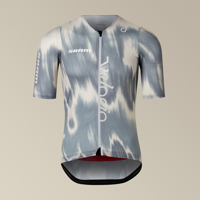 Velocio Men's SRAM LUXE Ultralight Mesh Jersey in Grey Stroke