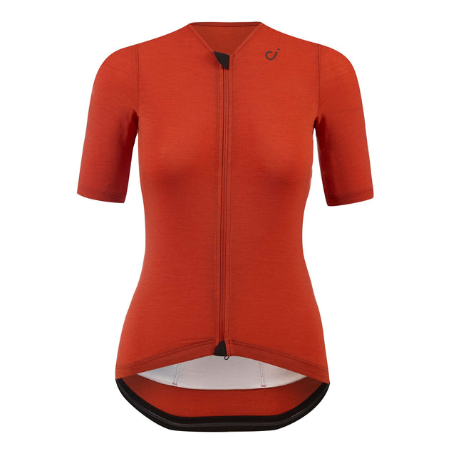 Velocio Women's CONCEPT Merino Jersey in Rust