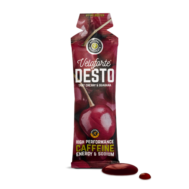 Veloforte Desto Natural Energy Gel - Tart Cherry & Guarana with Caffeine