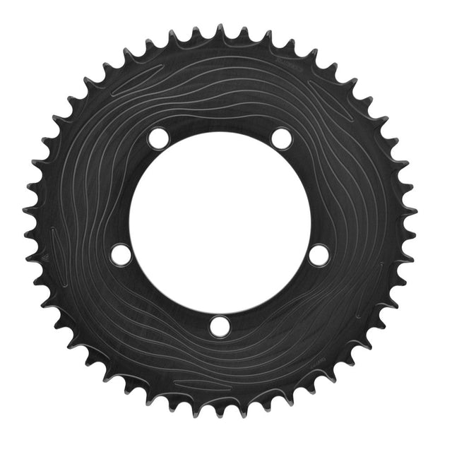 ALUGEAR Round 1X AERO Chainring for 110 BCD 5-Arm Cranks