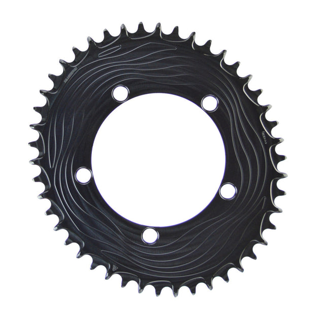 ALUGEAR Oval 1X AERO Chainring for 110 BCD 5-Arm Cranks