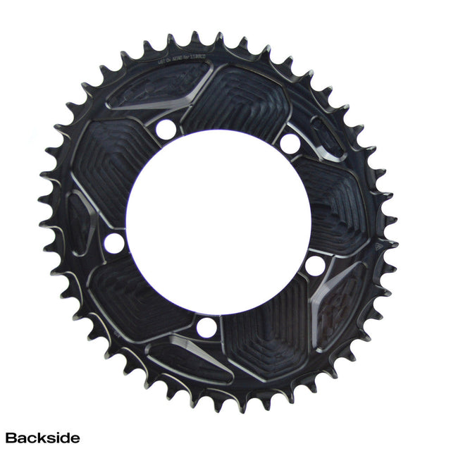 ALUGEAR Oval 1X AERO Chainring for 110 BCD 5-Arm Cranks