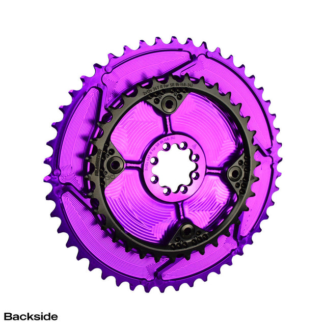ALUGEAR 2X Round AERO Chainring Set for SRAM 8-Bolt Direct Mount