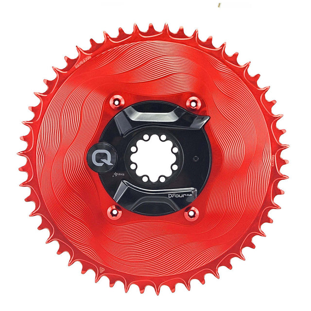 ALUGEAR 2X Round Chainring Set for Quarq DFour Power Meter