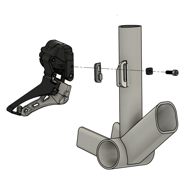 ALUGEAR Front Derailleur Adapter for Shimano with 56-40T Chainrings