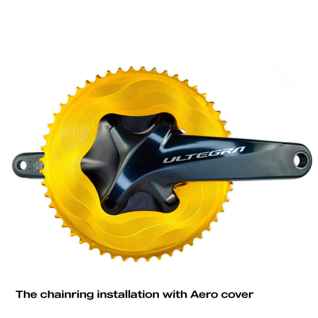 ALUGEAR 2x11 AERO Chainring Set for Shimano 110 BCD Asymmetric