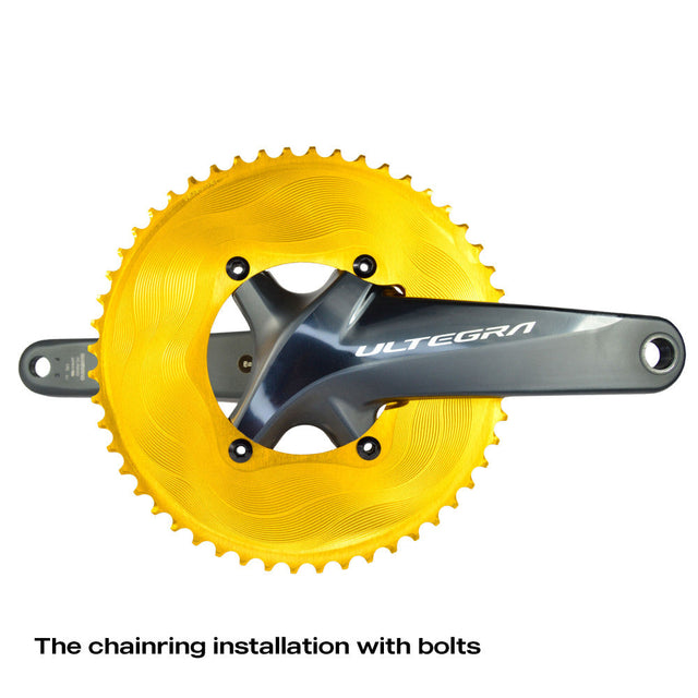 ALUGEAR 2x11 AERO Chainring Set for Shimano 110 BCD Asymmetric