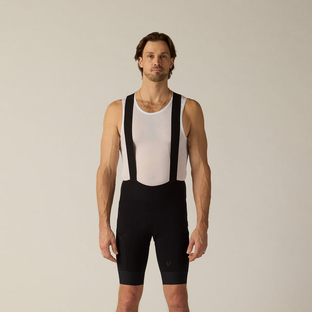 Velocio Men's Adventure Cargo Bib Short in Black