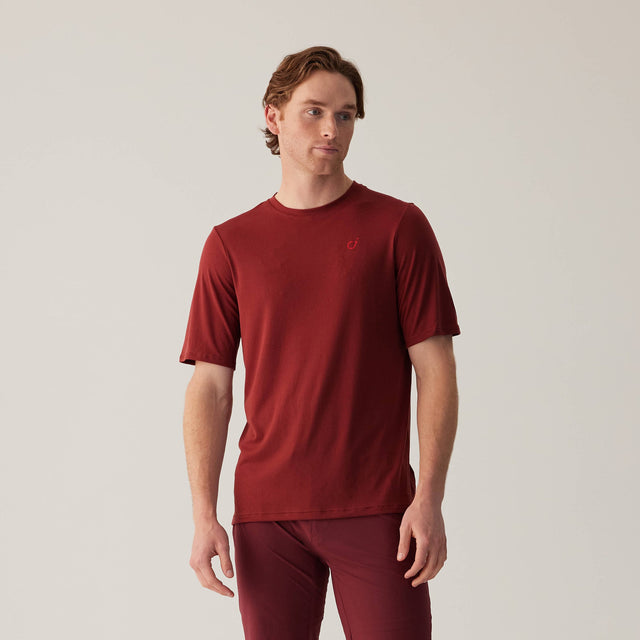Velocio Men's Delta TRAIL Jersey in Madder Brown