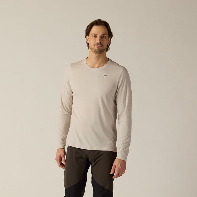 Velocio Men's Delta TRAIL Long Sleeve in Pumice Stone