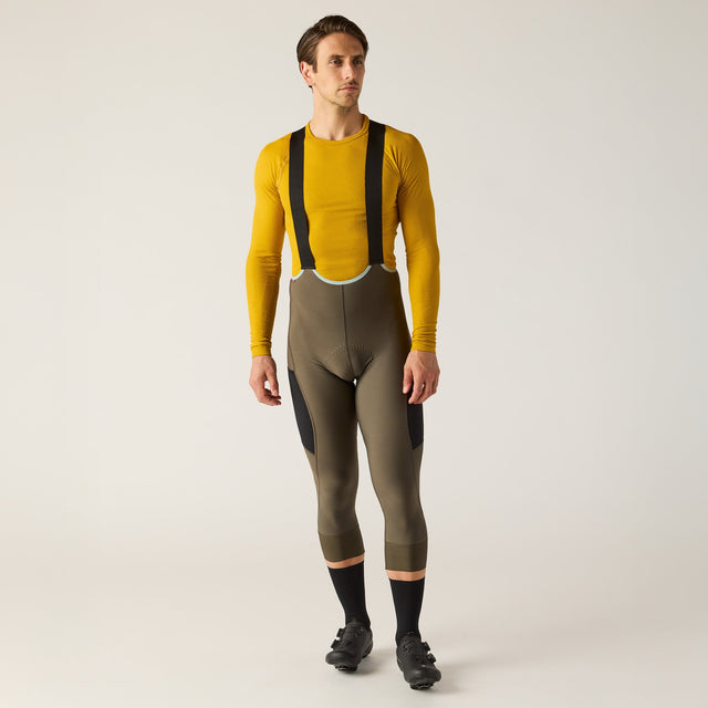 Velocio Men's LUXE Thermal 3/4 Bib Tight (Past Season) in Black Olive