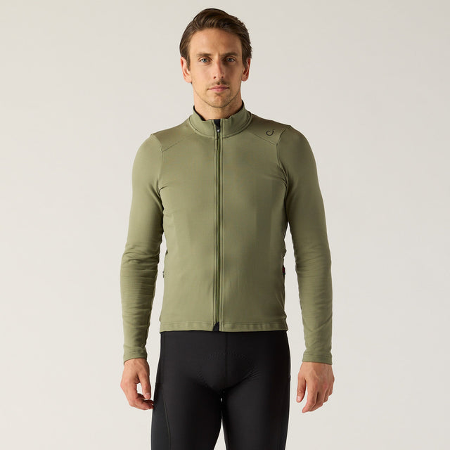Velocio Men's LUXE Thermal Long Sleeve in Deep Lichen