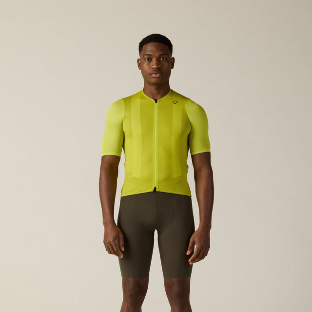 Velocio Men's LUXE Ultralight Jersey in Bright Chartreuse