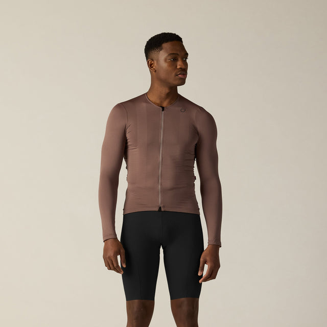 Velocio Men's LUXE Ultralight Long Sleeve in Plum Truffle