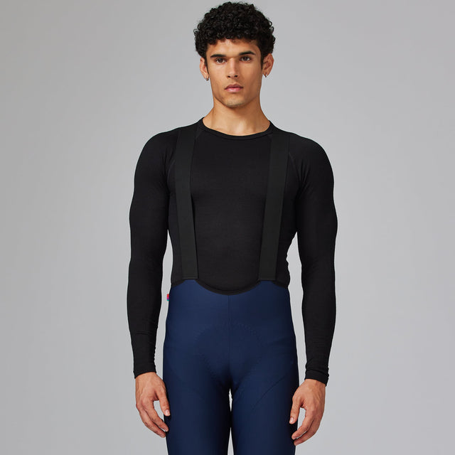 Velocio Men's Merino Mesh Long Sleeve Base Layer in Black