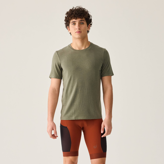 Velocio Men's Merino Ride Tee in Deep Lichen