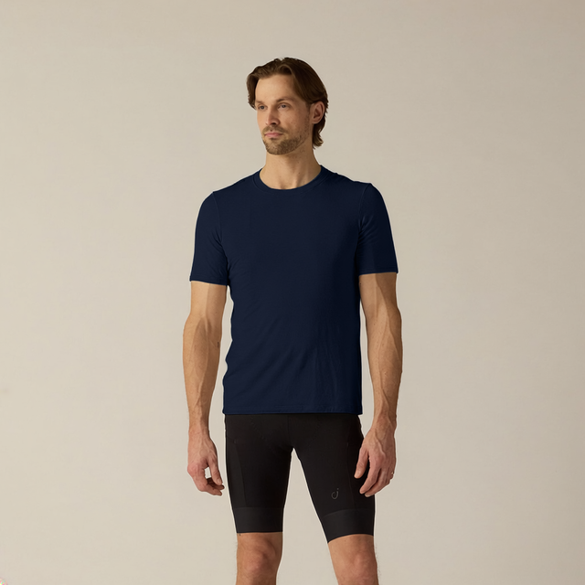 Velocio Men's Merino Ride Tee in Navy