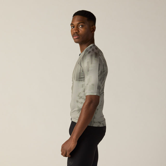 Velocio Men's ONE SE Jersey in Woven Deep Lichen
