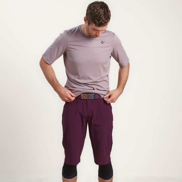 Velocio Men's TRAIL Access Short (Past Season) in Black Cherry