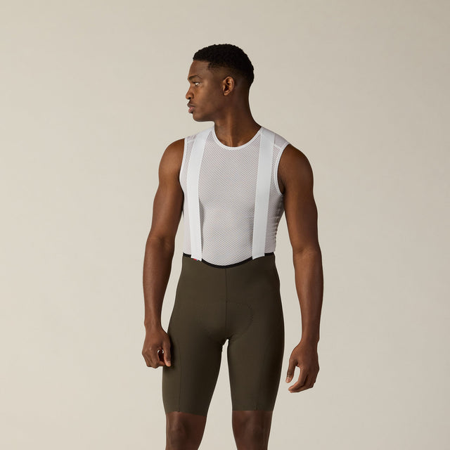 Velocio Men's LUXE Ultralight Bib Short in Black Olive