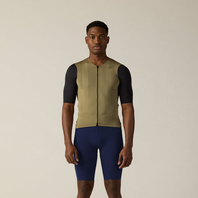 Velocio Men's LUXE Ultralight Jersey in Deep Lichen
