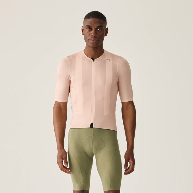 Velocio Men's LUXE Ultralight Jersey in Misty Rose
