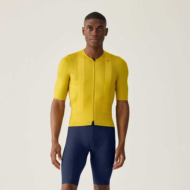 Velocio Men's LUXE Ultralight Jersey in Sulphur