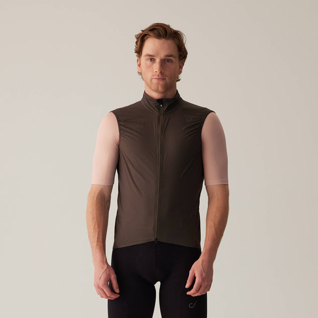Velocio Men's LUXE Ultralight Vest in Black Olive