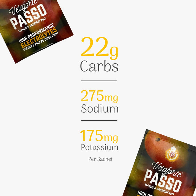 Veloforte Passo Electrolyte Powder - Mango & Passionfruit