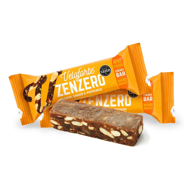 Veloforte Zenzero Natural Energy Bar - Lemon, Ginger & Pistachios