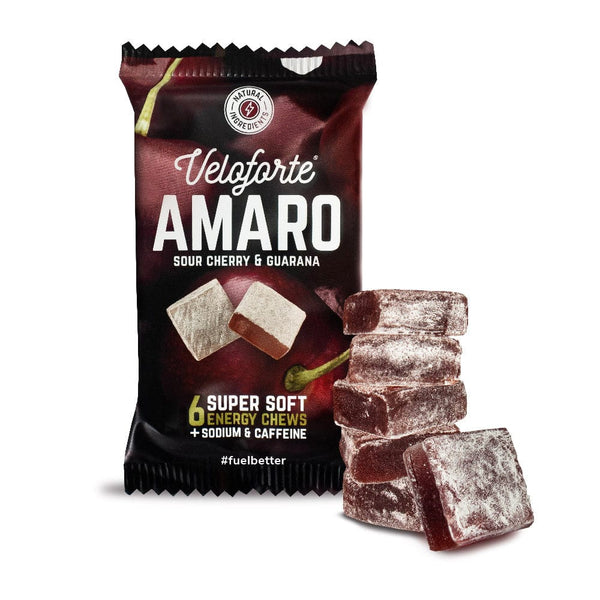 Veloforte Amaro Energy Chews - Sour Cherry & Guarana with Caffeine