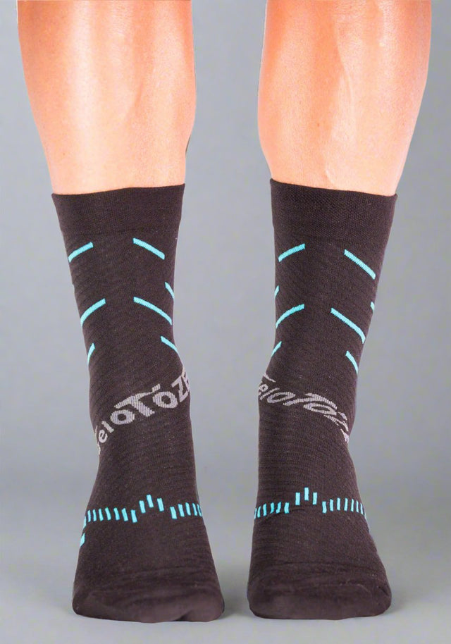 veloToze Cycling Socks - Active Compression with Merino Wool