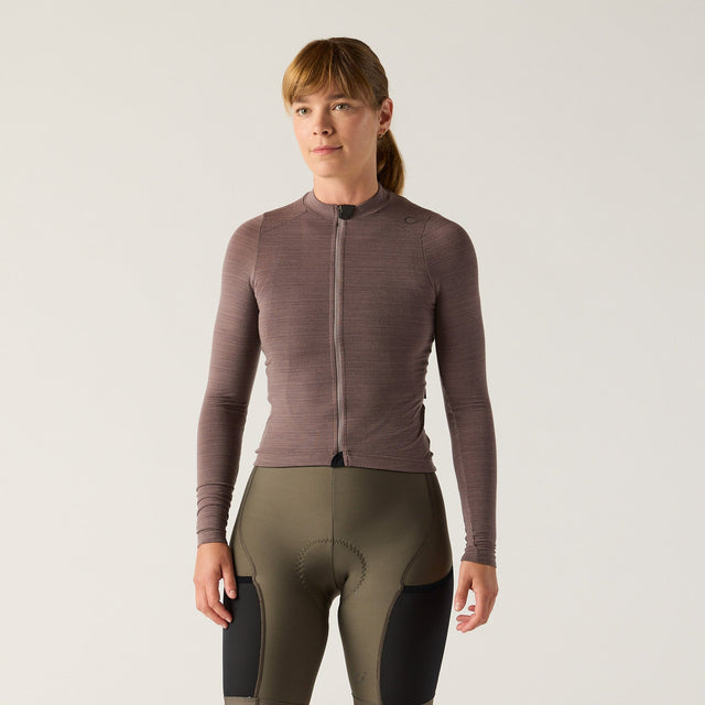 Velocio Women's LUXE Merino Long Sleeve (Past Season) in Plum Truffle